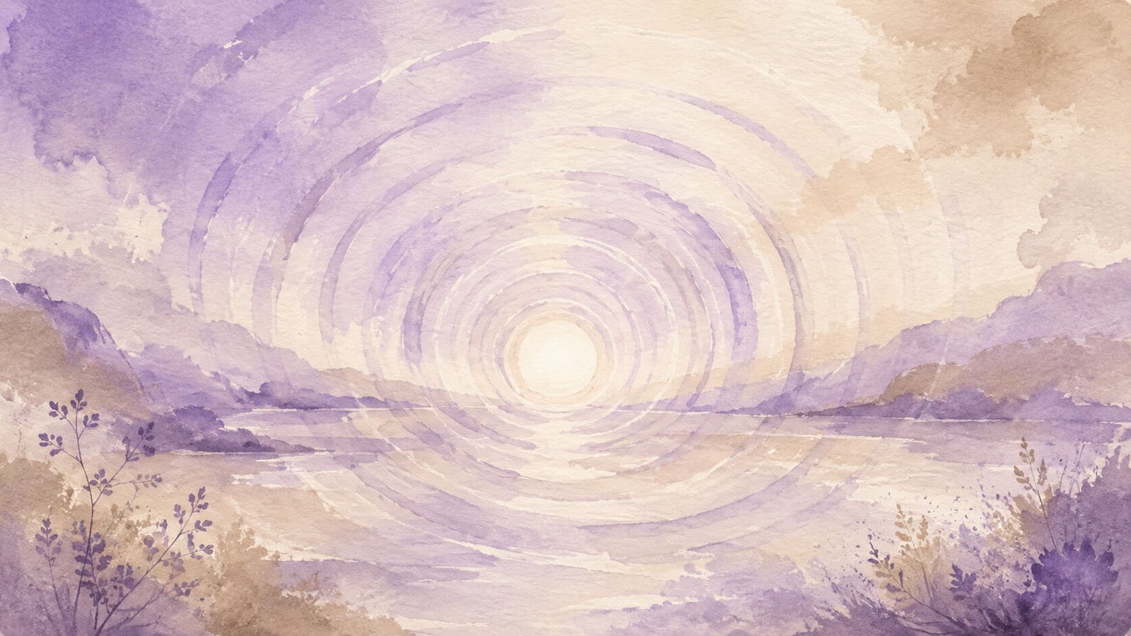 Illustration en aquarelle d'ondes concentriques symbolisant la visibilité